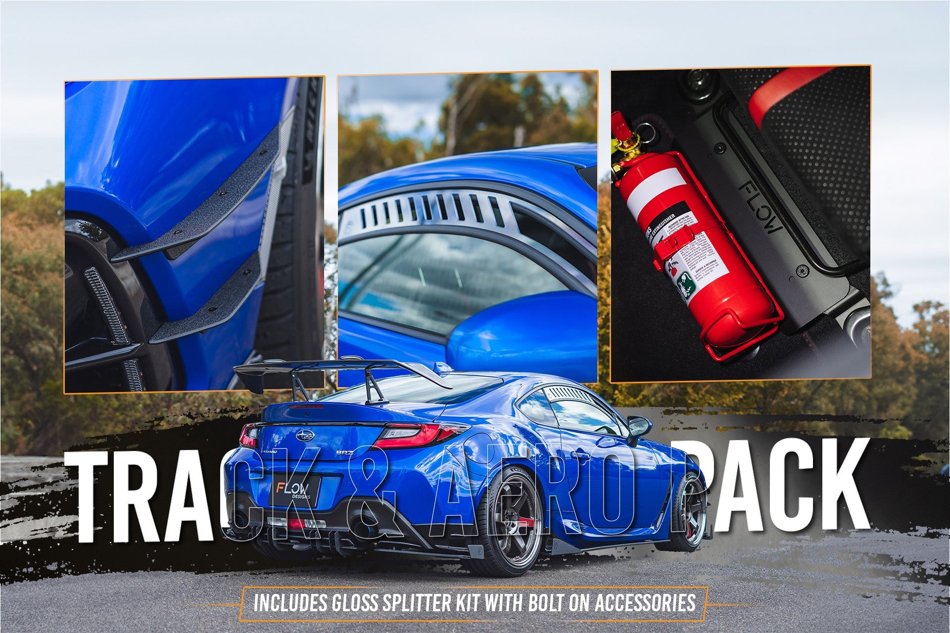 Buy Subaru ZD8 BRZ STI Full Lip Splitter Set (GLOSS) Online | Flow