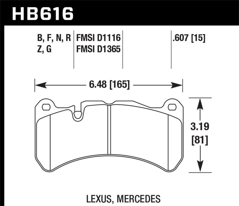 HAWK | DTC-60 Front Brake Pads (6 Piston Brembo) - ModsDirect