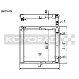 Koyorad Performance Radiator: Mazda RX-7 FC 1.3L Turbo N-FLO Dual Pass 1986-1991