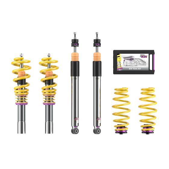 KW Coilover Kit V3 for 09/2012+ Audi A4 Avant (8K5, B8) w/ Deactivation For Electronic Dampers - ModsDirect