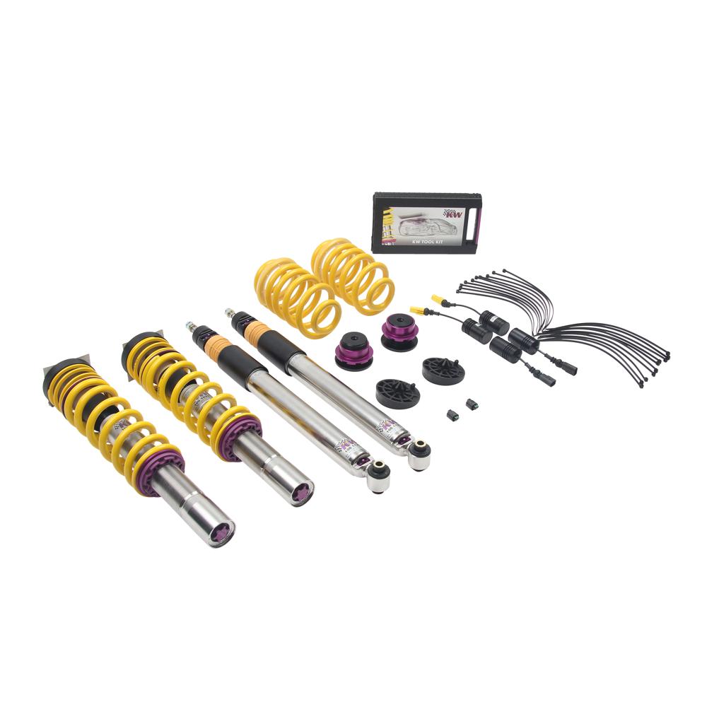 KW Coilover Kit V3 for 10/2015+ Audi A4 (8W2, 8WC, B9) w/ Deactivation For Electronic Dampers - ModsDirect