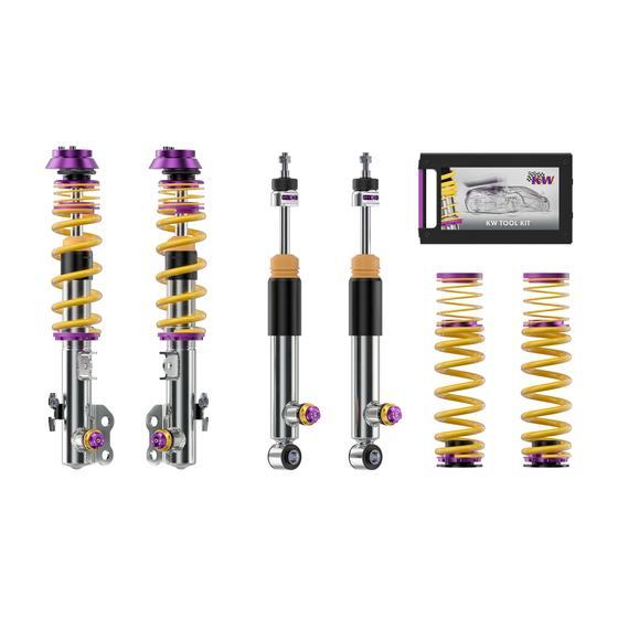 KW Coilover Kit V4 Clubsport for Toyota Yaris (P21, PA1, PH1) w/ Top Mounts - ModsDirect