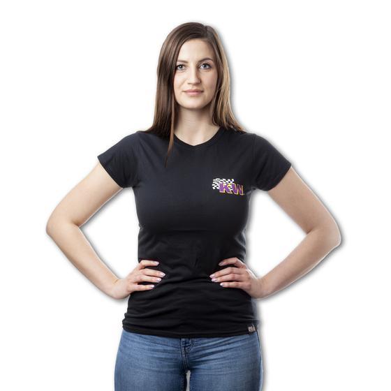 KW Basic Womens T-Shirt - Black L - ModsDirect