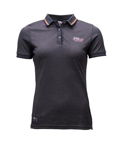 KW Womens Polo-Shirt - Grey M - ModsDirect