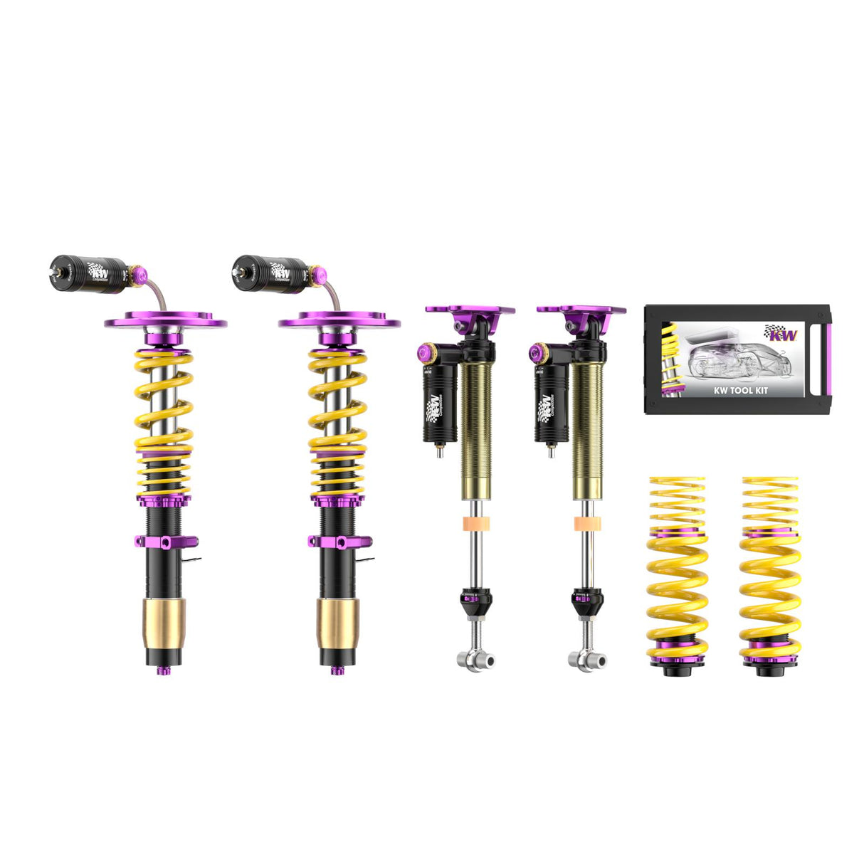 KW V4 Racing susp. 3-way adjustable|for Audi S1 E2 - Asphalt Rally - incl. quick connectors front + rear - ModsDirect