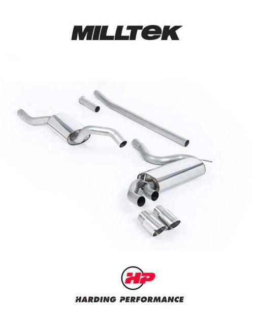 MILLTEK Downpipe-back – Audi Coupe UR Quattro 10V Turbo - Resonated - Polished