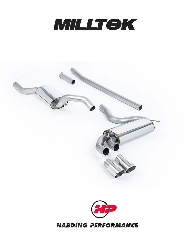 MILLTEK Downpipe-back – Audi Coupe UR Quattro 10V Turbo - Non-resonated - Cerakote Black
