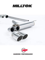 MILLTEK Downpipe-back – Audi Coupe UR Quattro 10V Turbo - Non-resonated - Cerakote Black
