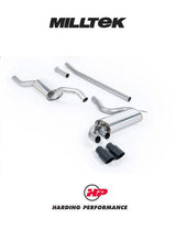 MILLTEK Downpipe-back – Audi Coupe UR Quattro 10V Turbo - Resonated - Cerakote Black