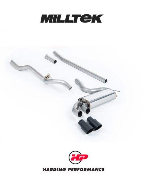 MILLTEK Downpipe-back – Audi Coupe UR Quattro 10V Turbo - Non-resonated - Cerakote Black