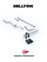MILLTEK Downpipe-back – Audi Coupe UR Quattro 10V Turbo - Non-resonated - Cerakote Black