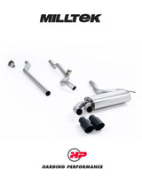 MILLTEK Downpipe-back – Audi Coupe UR Quattro 20V Turbo - Resonated - Titanium