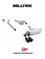 MILLTEK Downpipe-back – Audi Coupe UR Quattro 20V Turbo - Resonated - Cerakote Black