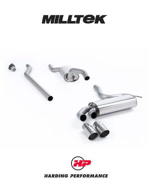 MILLTEK Downpipe-back – Audi Coupe UR Quattro 20V Turbo - Resonated - Polished