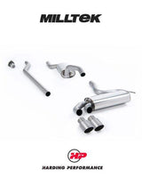 MILLTEK Downpipe-back – Audi Coupe UR Quattro 20V Turbo - Resonated - Titanium
