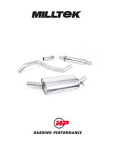 MILLTEK Downpipe Back VW Golf Mk1 GTI Suits The OE Downpipe - Resonated