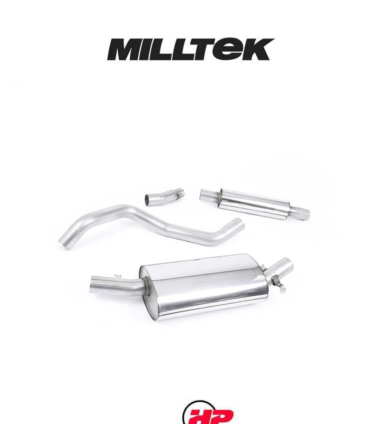 MILLTEK Downpipe Back VW Golf Mk1 GTI Suits The OE Downpipe - Non-resonated / Race