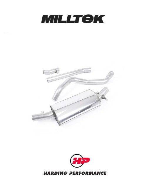 MILLTEK Downpipe Back VW Golf Mk1 GTI Suits The OE Downpipe - Non-resonated / Race