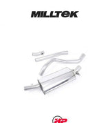 MILLTEK Downpipe Back VW Golf Mk1 GTI Suits The OE Downpipe - Non-resonated / Race