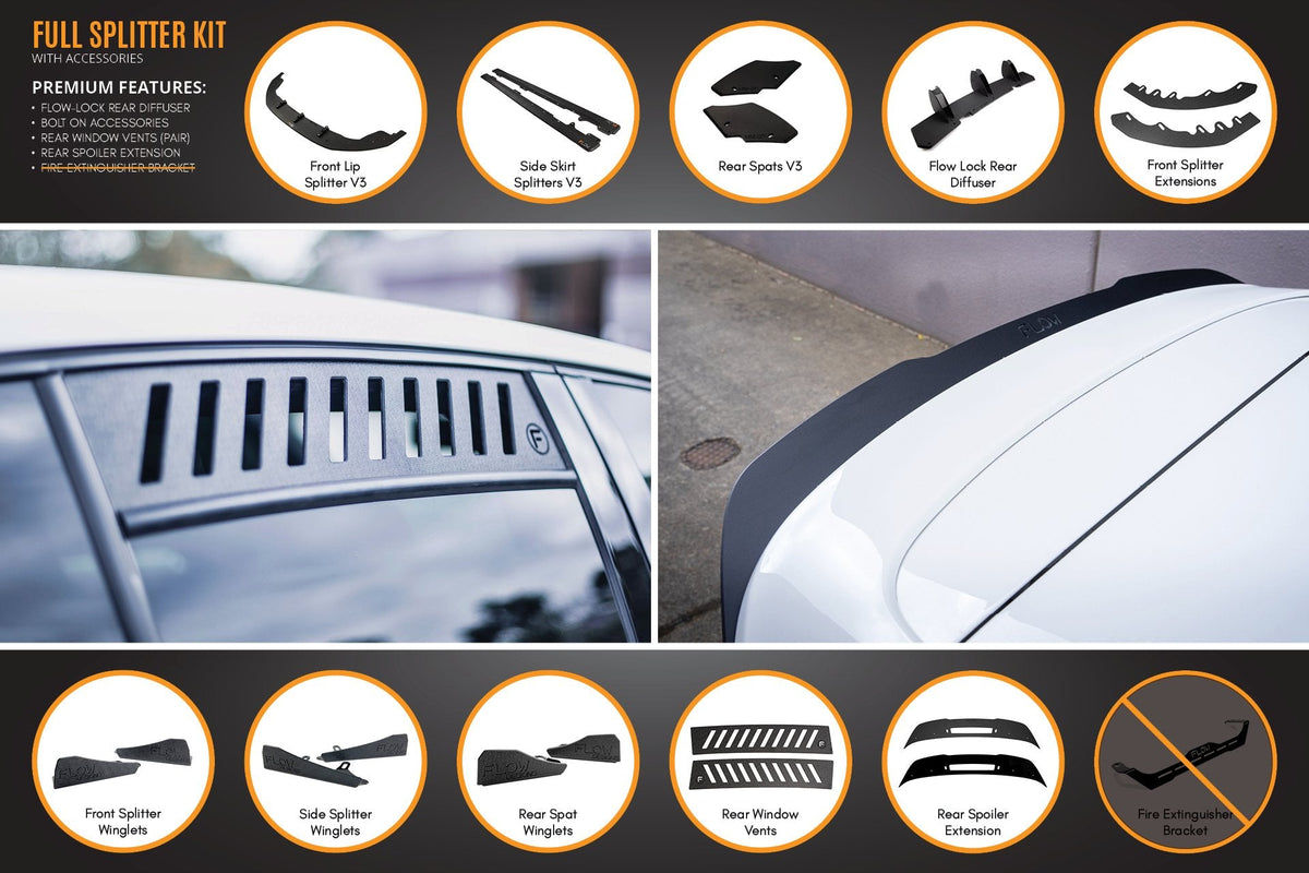 MK6 Golf GTI Full Lip Splitter Set