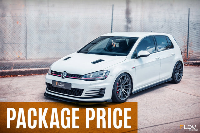 MK7 Golf GTI Full Lip Splitter Set with Flow-Lock Rear Diffuser