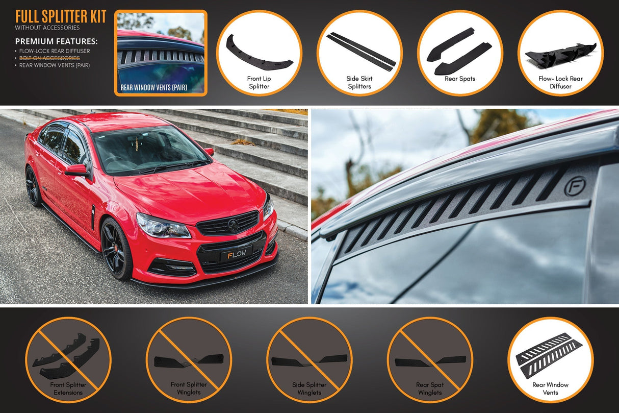 VF Commodore S1 Sedan Full Lip Splitter Set - ModsDirect