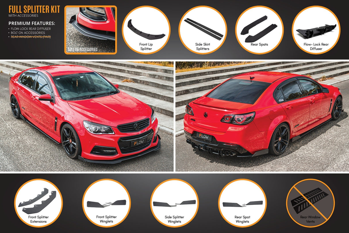 VF Commodore S1 Sedan Full Lip Splitter Set - ModsDirect