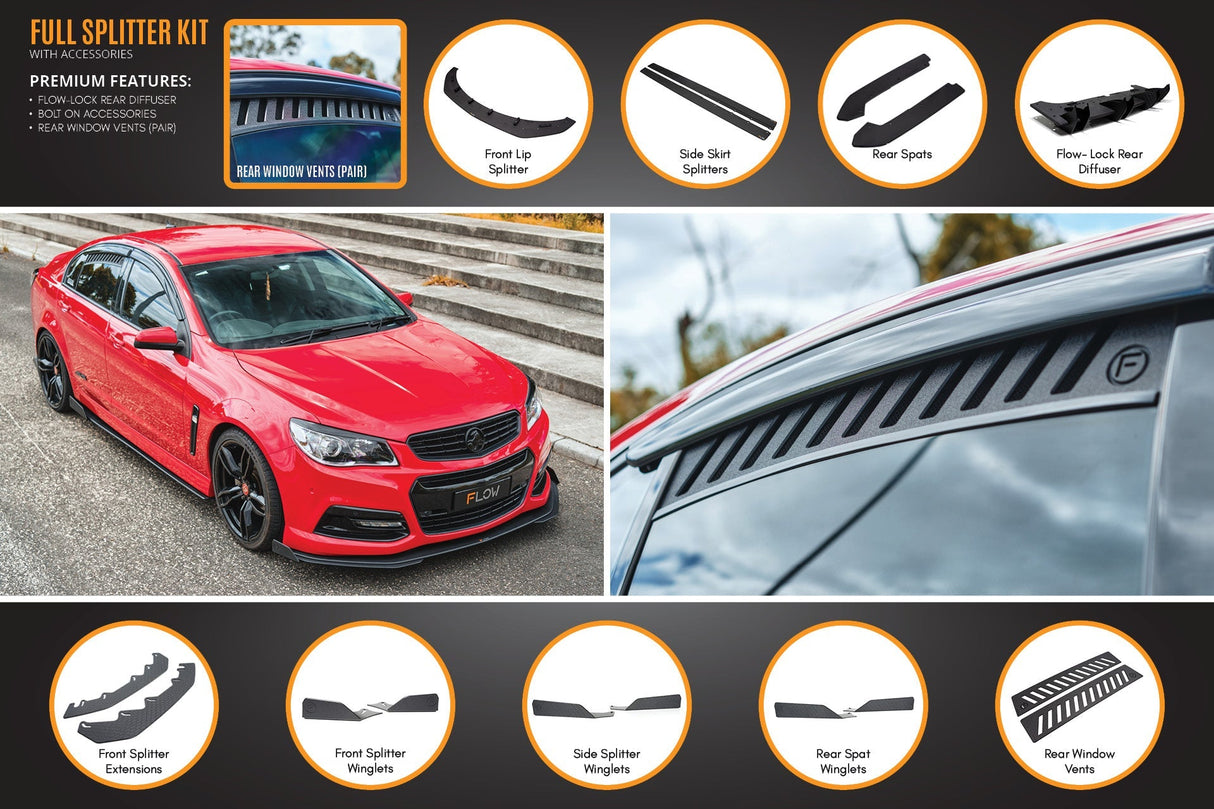 VF Commodore S1 Sedan Full Lip Splitter Set - ModsDirect