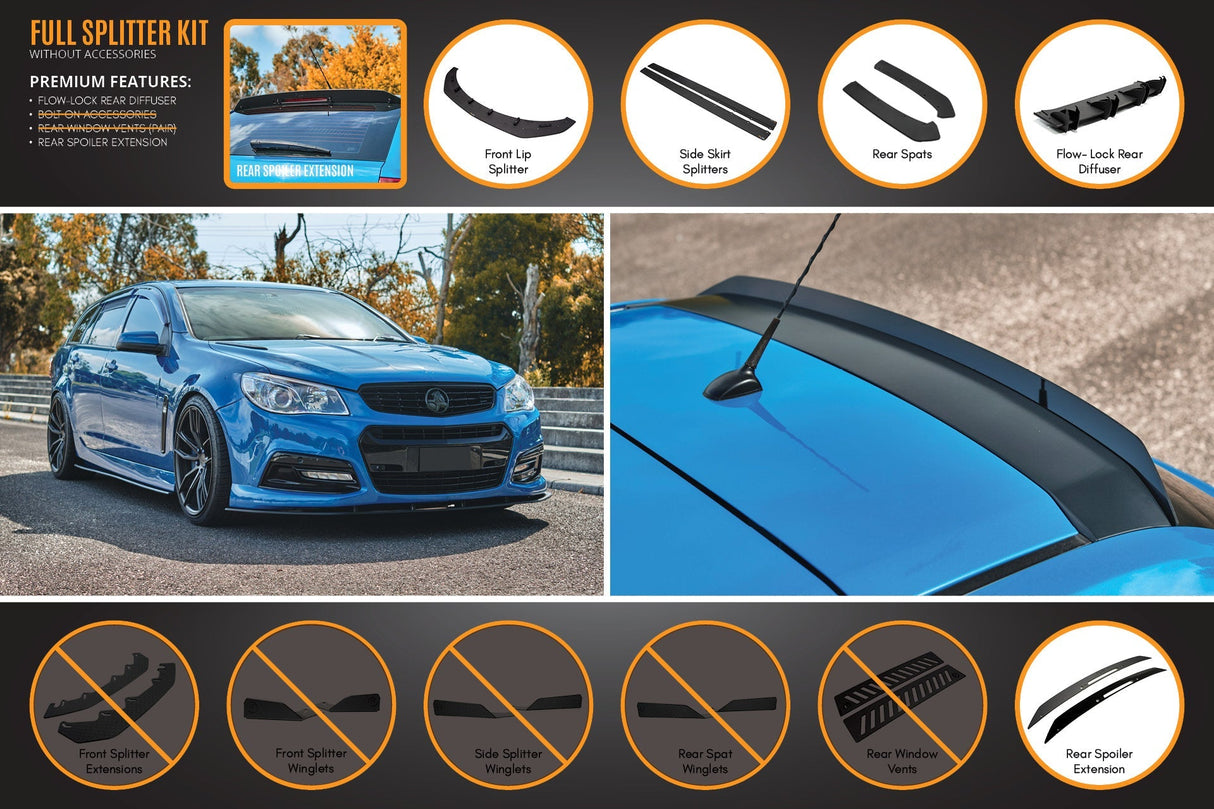 VF Commodore S1 Wagon Full Lip Splitter Set - ModsDirect