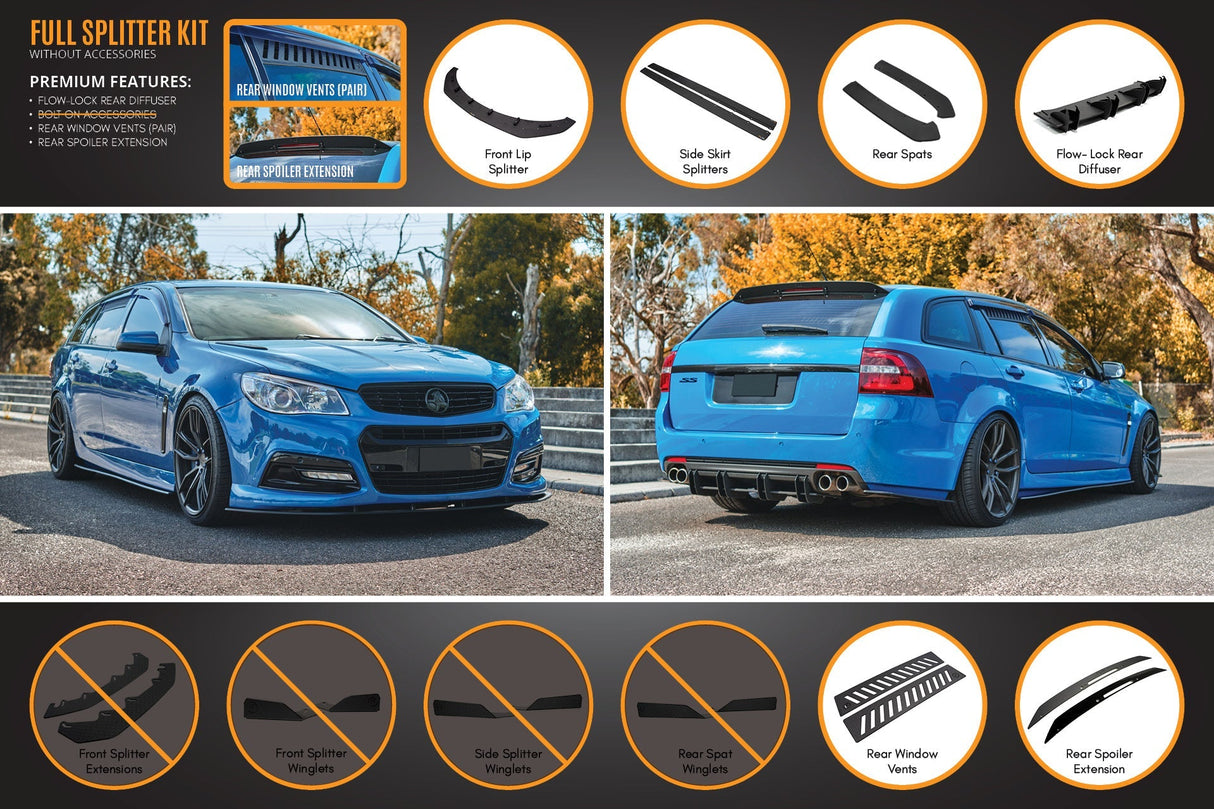 VF Commodore S1 Wagon Full Lip Splitter Set - ModsDirect