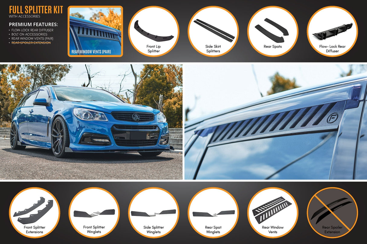 VF Commodore S1 Wagon Full Lip Splitter Set - ModsDirect