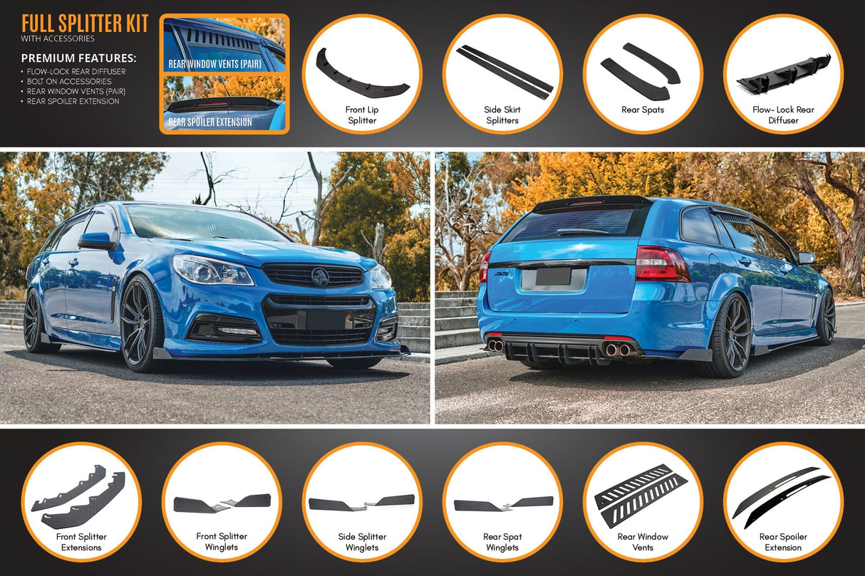 VF Commodore S1 Wagon Full Lip Splitter Set - ModsDirect