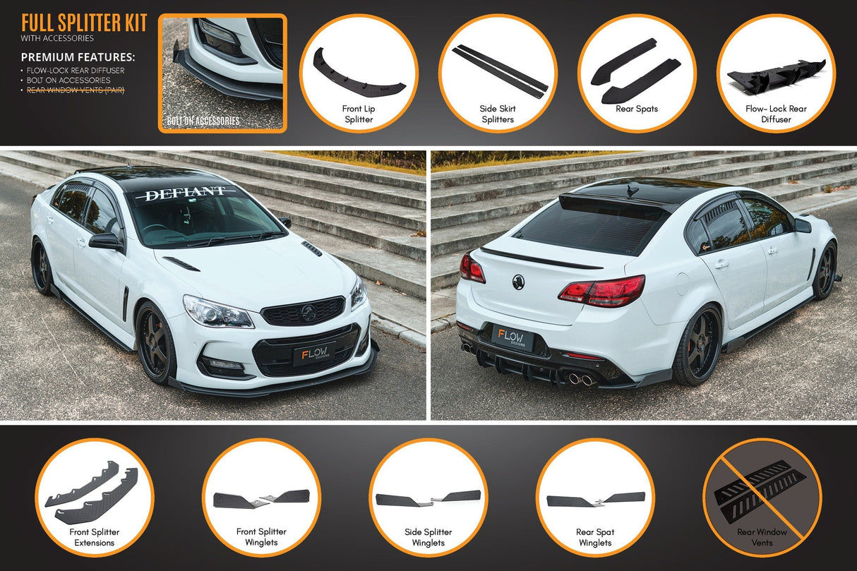 VF Commodore S2 Sedan Full Lip Splitter Set - ModsDirect