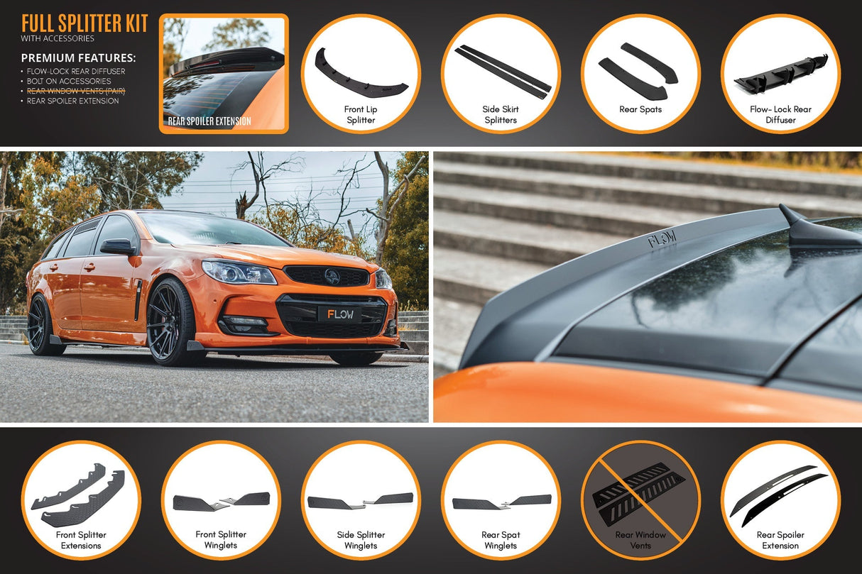 VF Commodore S2 Wagon Full Lip Splitter Set - ModsDirect