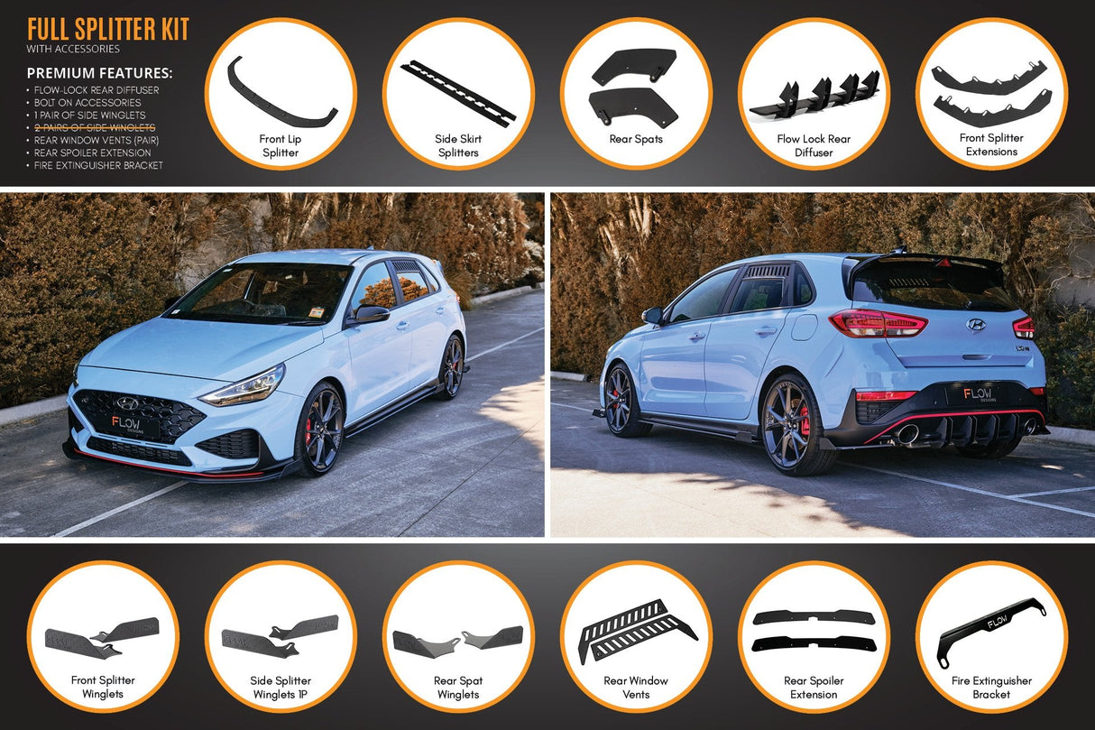 i30N Hatch PD FL 2021 Full Lip Splitter Set