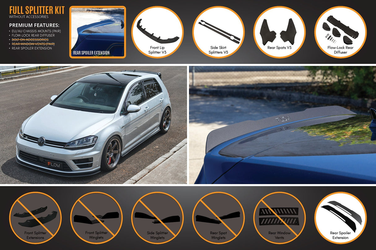 MK7 Golf R (EU/AU) Full Lip Splitter Set - ModsDirect