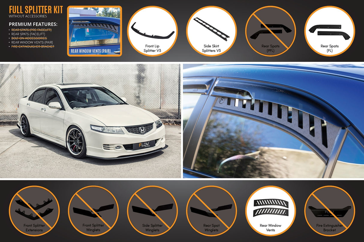 Honda Accord Euro FACELIFT CL7/CL9 Full Lip Splitter Set - ModsDirect
