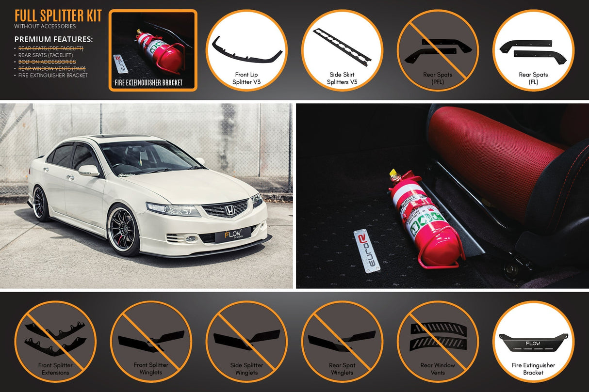 Honda Accord Euro FACELIFT CL7/CL9 Full Lip Splitter Set - ModsDirect