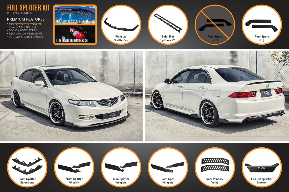 Honda Accord Euro FACELIFT CL7/CL9 Full Lip Splitter Set - ModsDirect