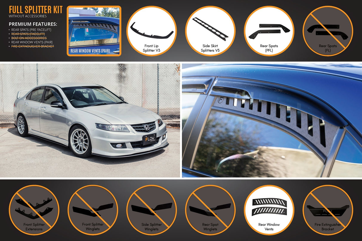 Honda Accord Euro FACELIFT CL7/CL9 Full Lip Splitter Set - ModsDirect