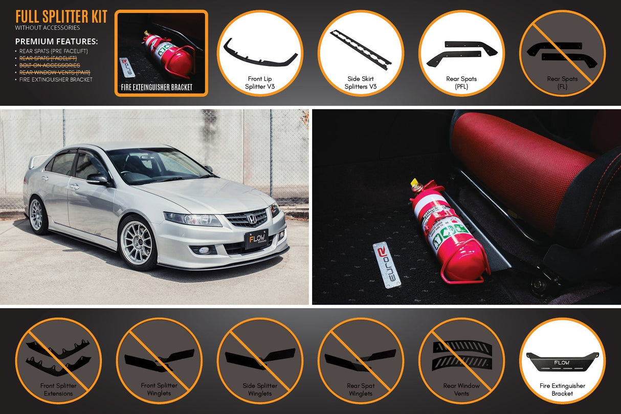 Honda Accord Euro FACELIFT CL7/CL9 Full Lip Splitter Set - ModsDirect