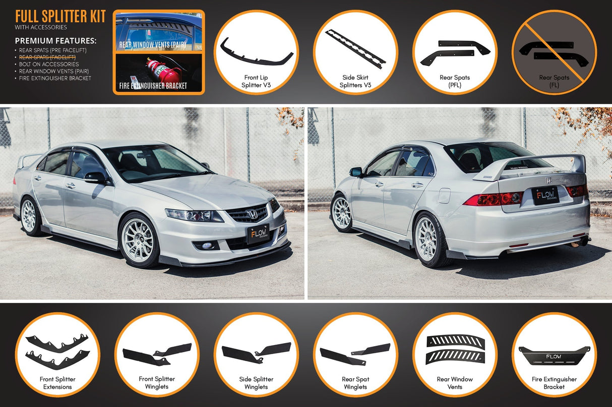 Honda Accord Euro FACELIFT CL7/CL9 Full Lip Splitter Set - ModsDirect