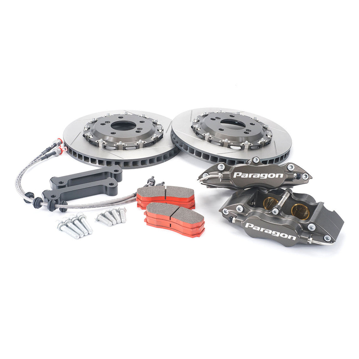 PARAGON 4-Piston Front Big Brake Kit – Subaru WRX / STI (GC/GD/GR/VA) - Hard Annodised