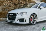 RS3 8V Sedan Facelift Front Lip Splitter & Stainless Steel Mounting Brace