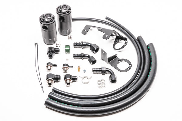 Radium Dual PCV/CCV Fluid Lock Catch Can Kit - Toyota Supra A90 19+