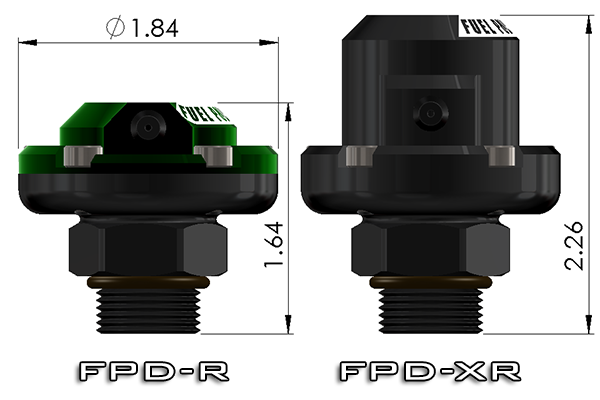 Radium FPD-XR Extended Range Fuel Pulse Dampener - 8AN ORB