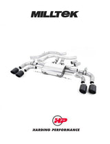 MILLTEK Front Pipe-back – Alfa Romeo Giulia Quadrifoglio 2.9 V6 Bi-Turbo - Non-Resonated - Jet-100 Carbon Trims