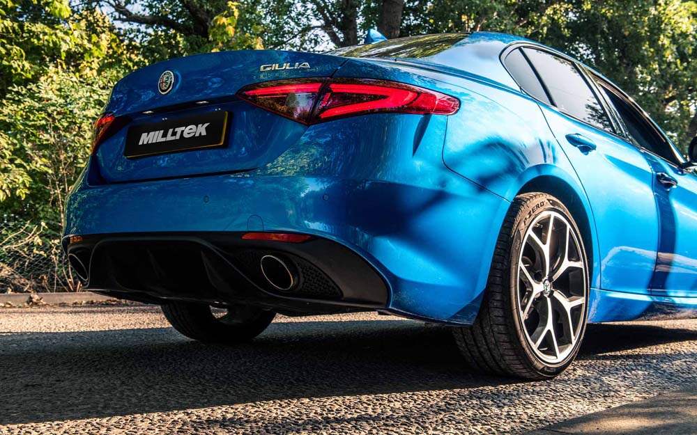 MILLTEK Cat-back – Giulia 2.0T Veloce - Resonated - Valved (Includes Valve Controller with Remote)