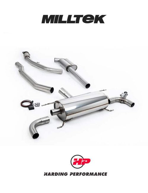 MILLTEK Cat-back – Giulia 2.0T Veloce - Resonated - Valved (Includes Valve Controller with Remote)
