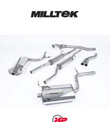 MILLTEK Cat-back – Audi A4 B6 1.8T Quattro 5-speed - Resonated - 90mm Detachable - Polished